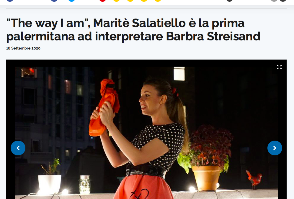 GIORNALE DI SICILIA “The Way I Am” prima Palermitana a interpretare Barbra Streisand